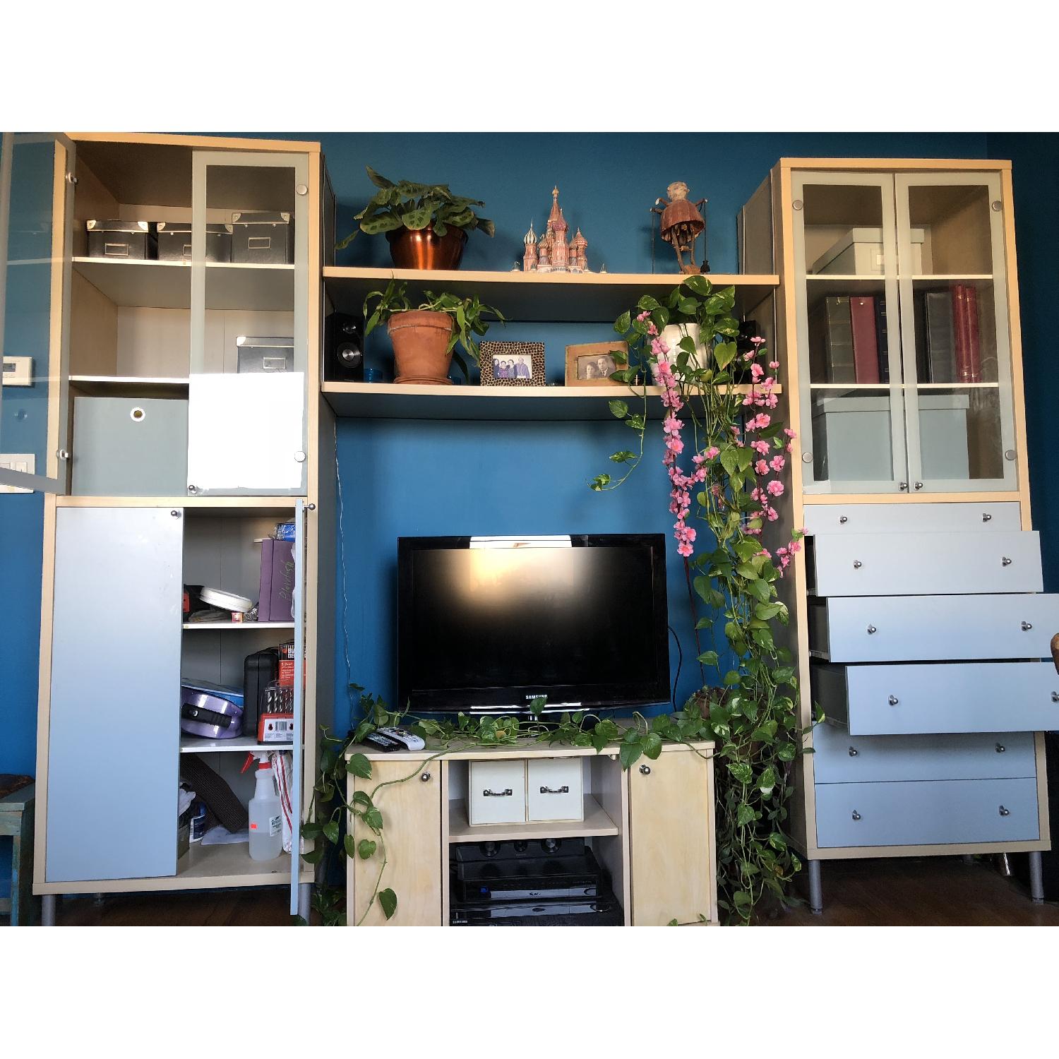 Ikea Storage Combination Wall Unit w/ TV Stand - image-1
