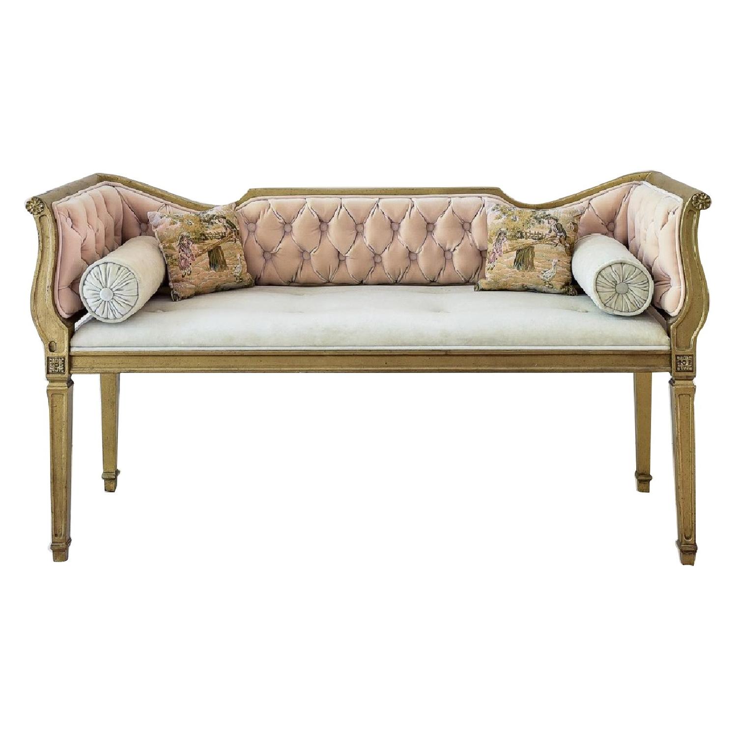 Vintage Tufted Loveseat/Settee AptDeco