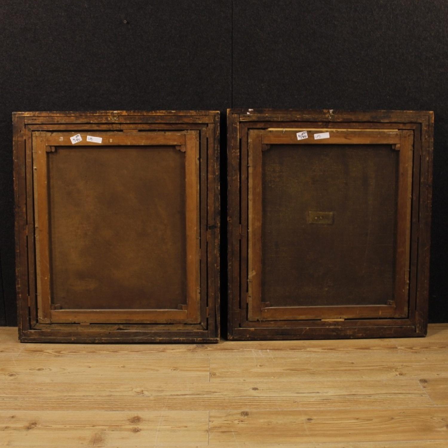 17th Century Oil On Canvas Flemish Interior Scenes Paintings - image-10