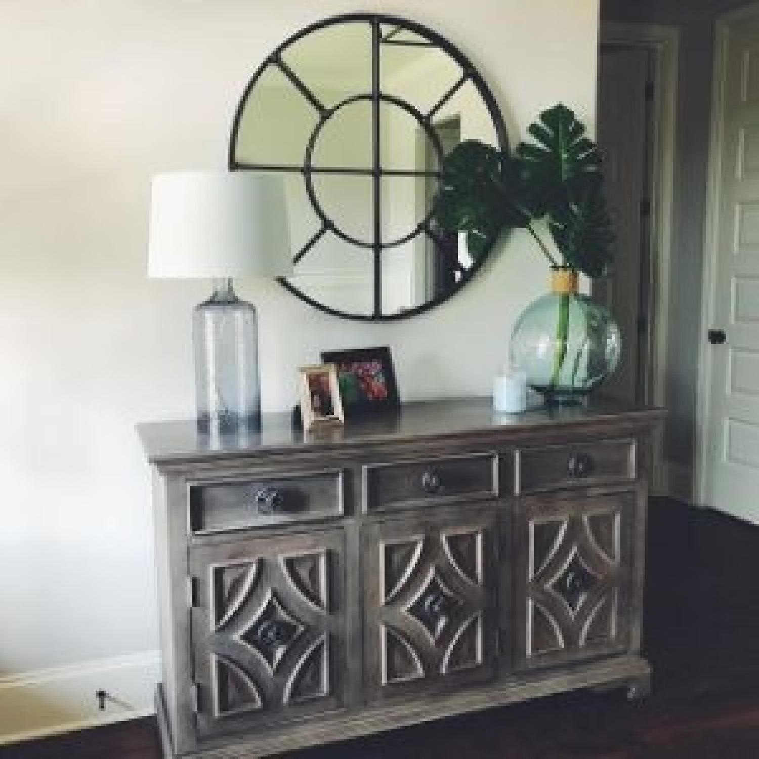 Pottery Barn Round Mirror AptDeco