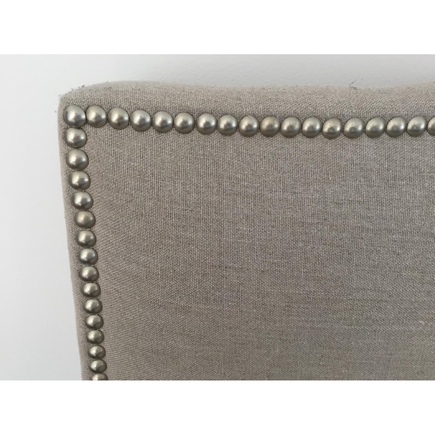 Ballard Designs King Size Caroline Bed w/ Pewter Nailheads - image-2