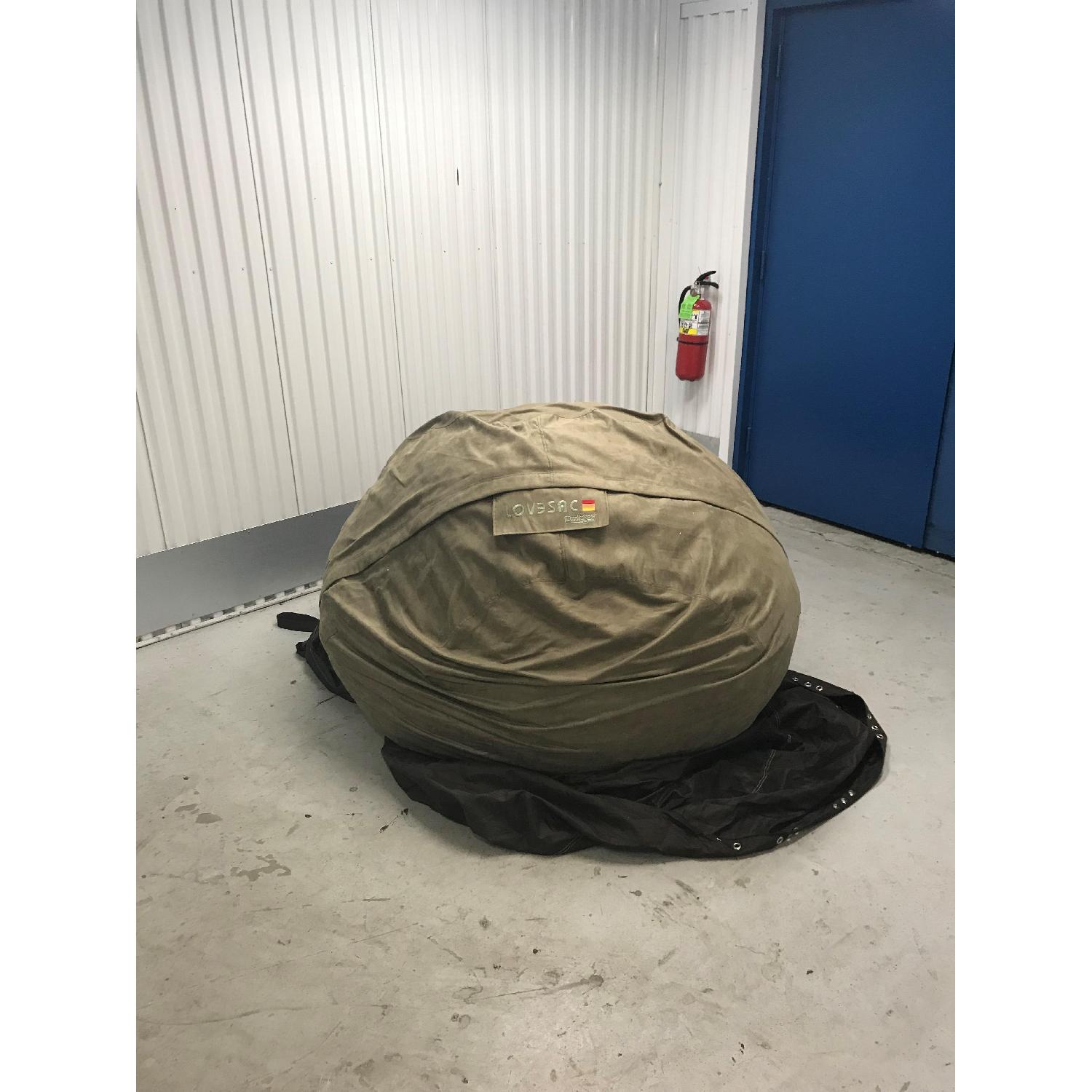 LoveSac Green Suede MovieSac - image-1