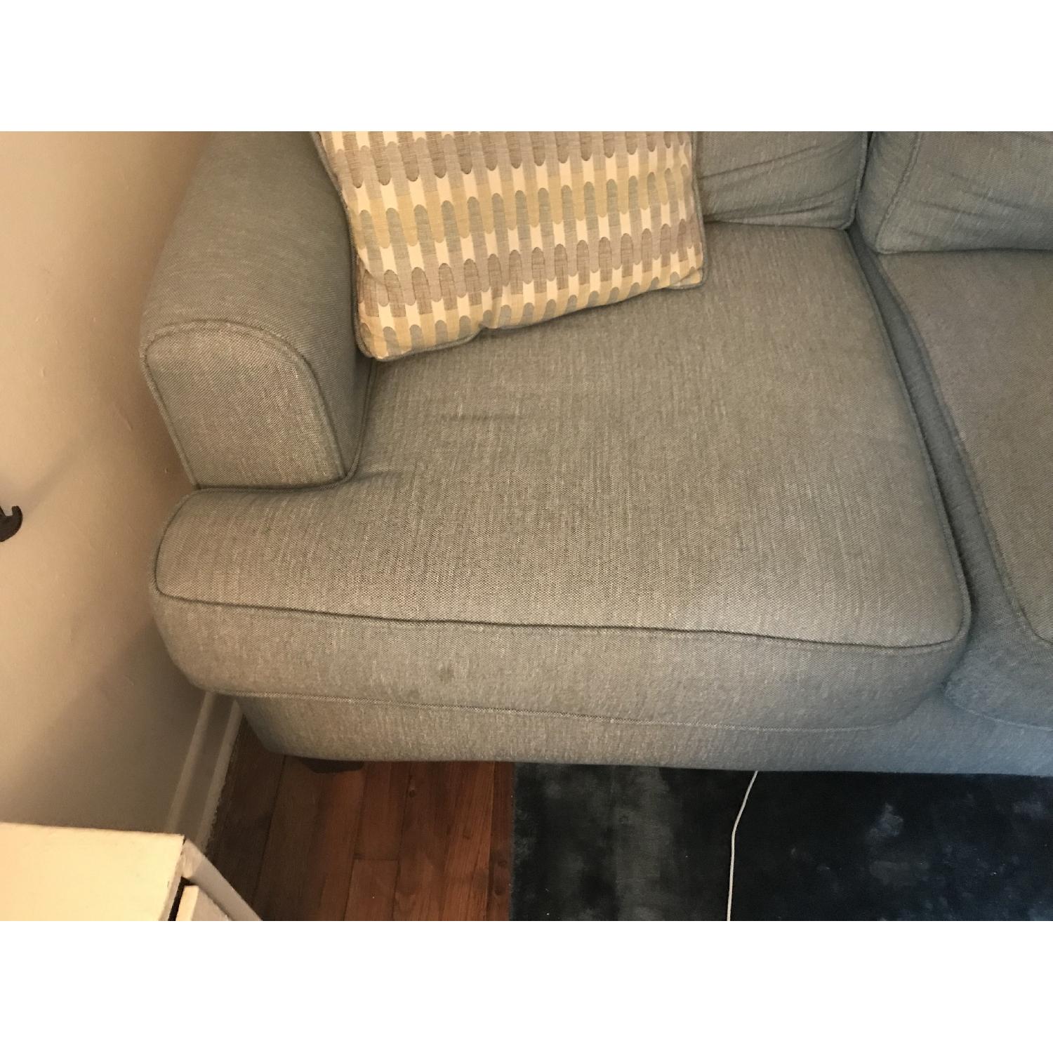 Raymour & Flanigan Light Blue Fabric Sofa - image-2