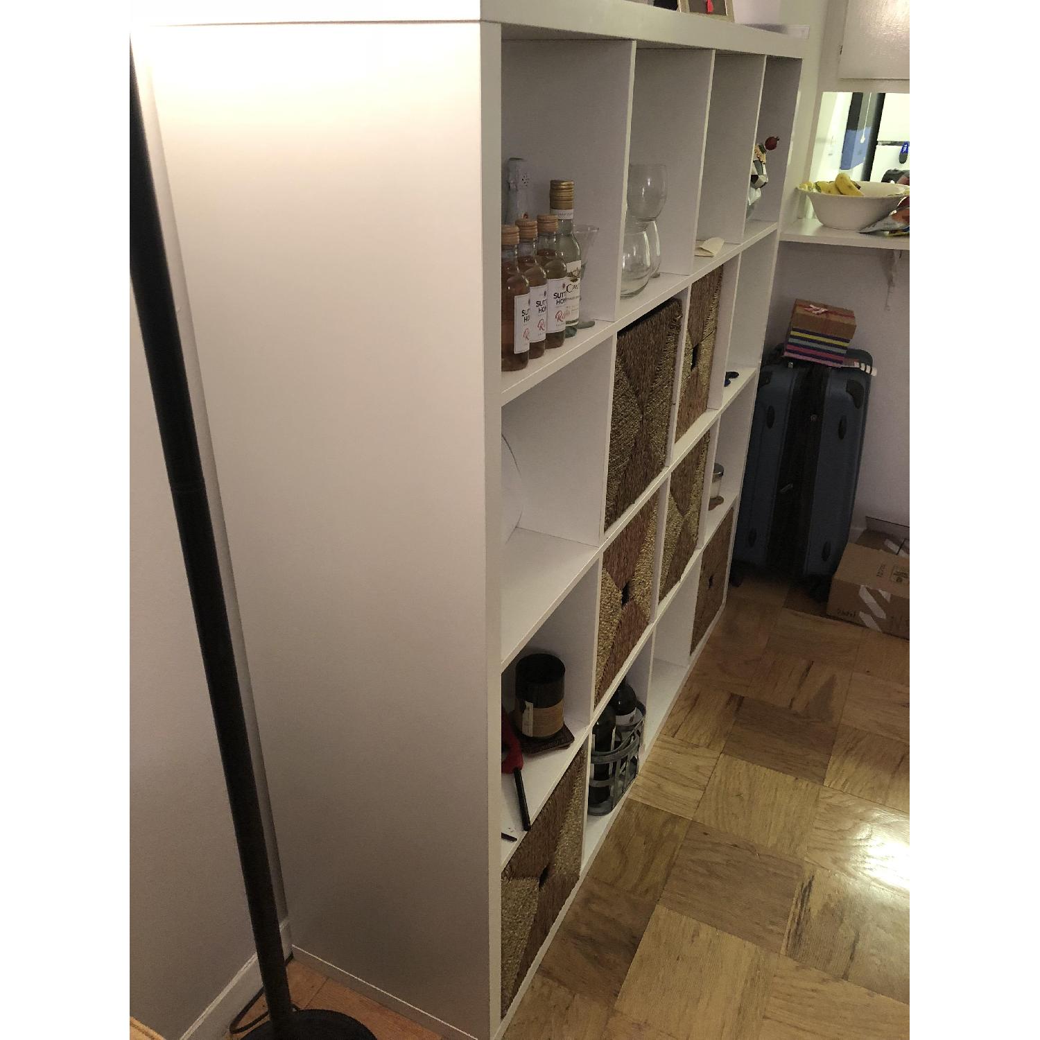 Ikea White Kallax Shelf Unit w/ Baskets - image-3