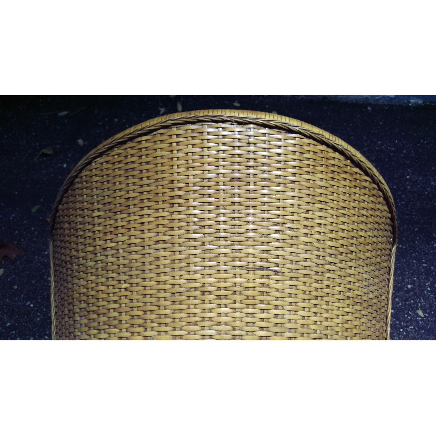 Pier 1 Wicker Weaved Barrel Indonesian Chairs - image-10
