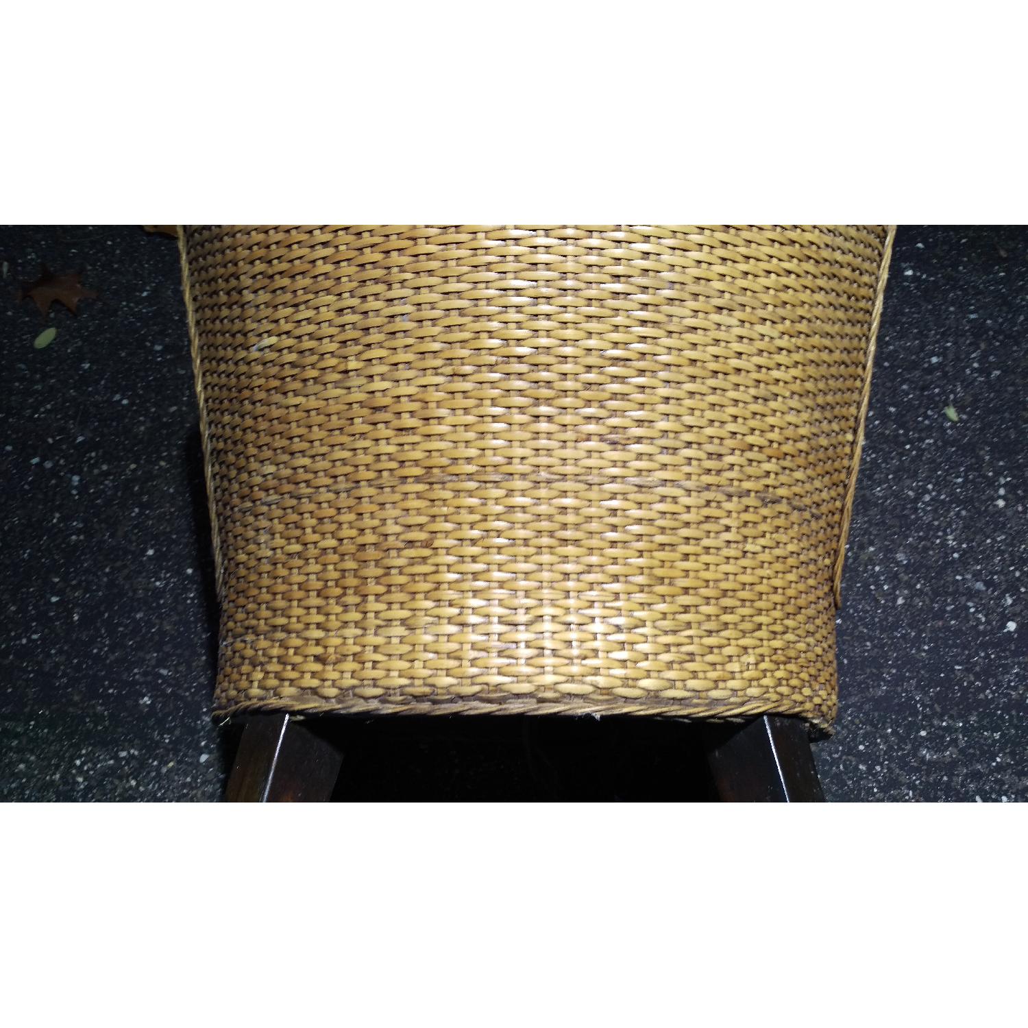 Pier 1 Wicker Weaved Barrel Indonesian Chairs - image-13