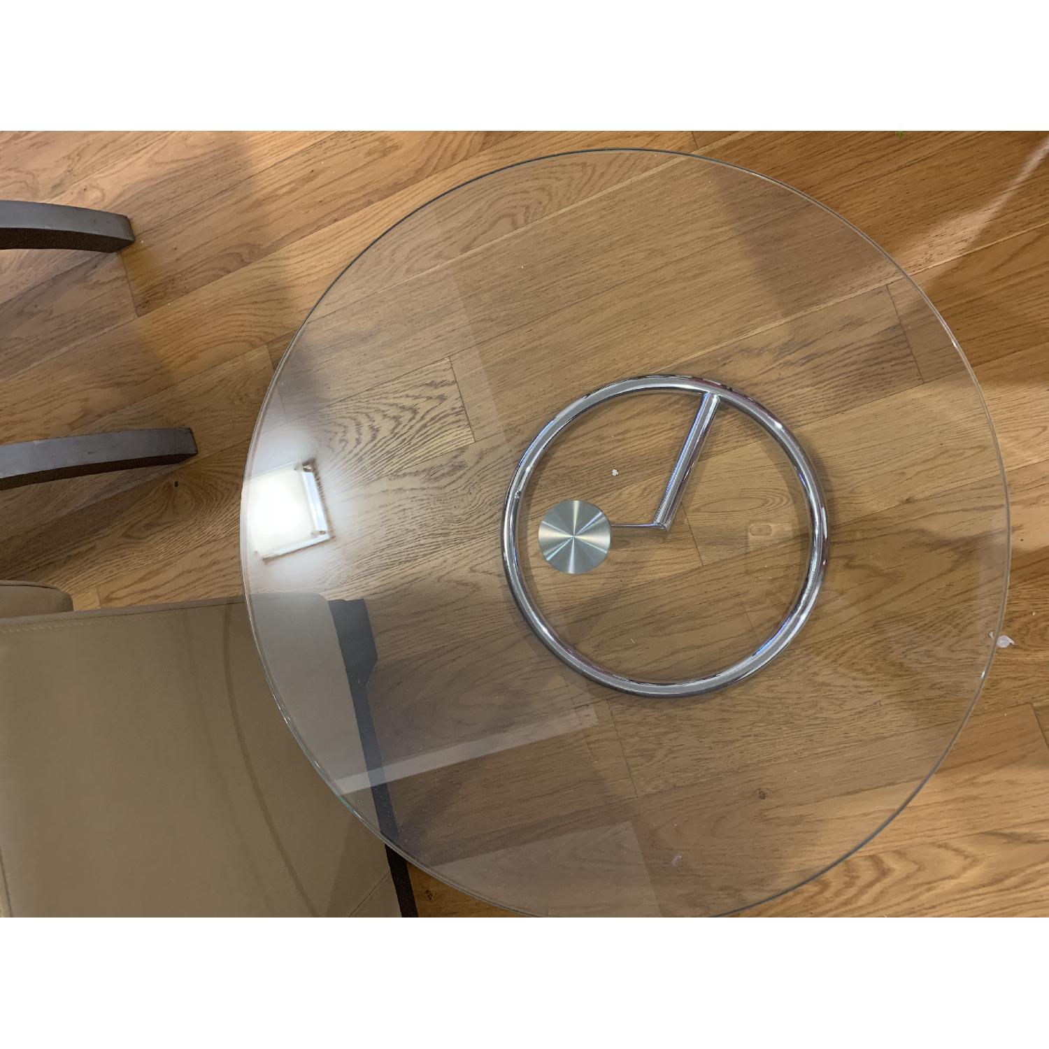 Glass Circular Side Table AptDeco