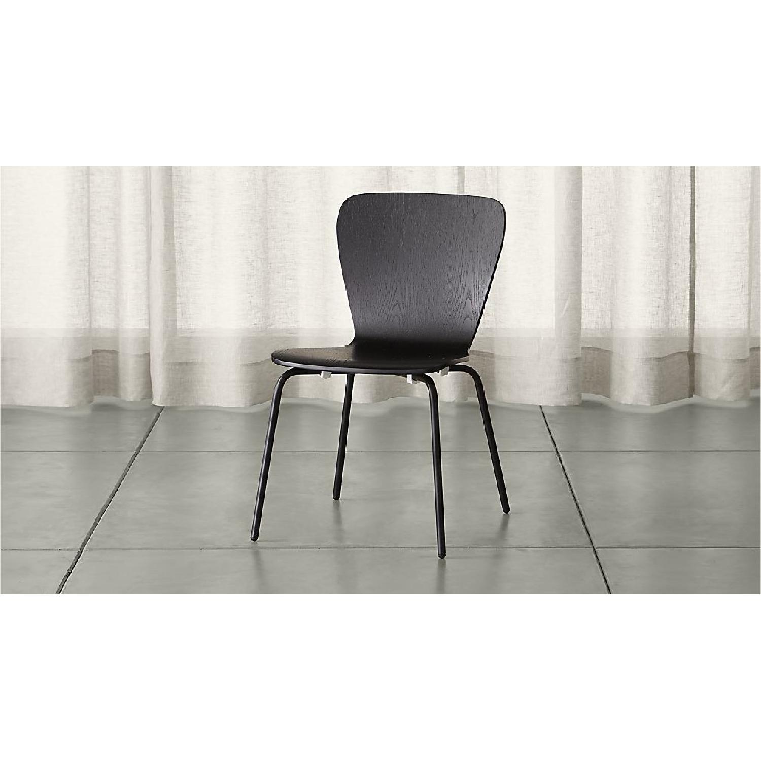 Crate & Barrel Felix Black Dining Chairs - image-1
