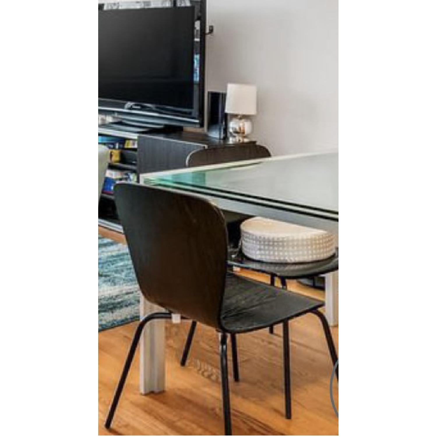 Crate & Barrel Felix Black Dining Chairs - image-2