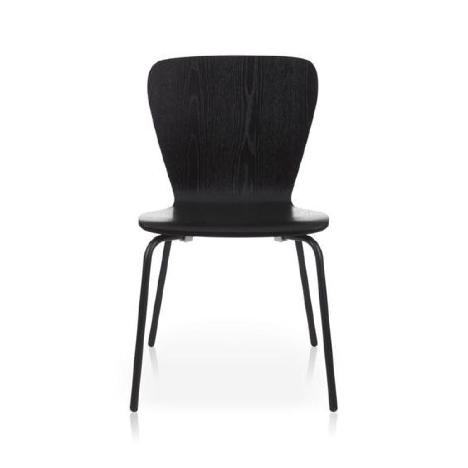 Crate & Barrel Felix Black Dining Chairs AptDeco