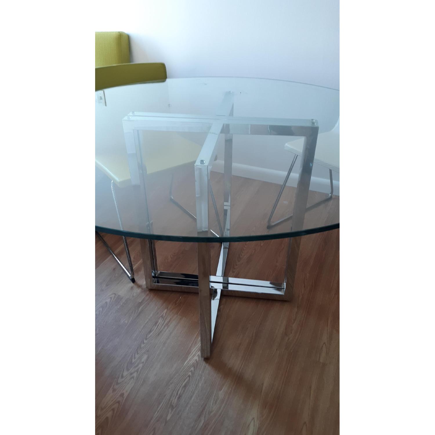 CB2 Glass Dining Table - image-1