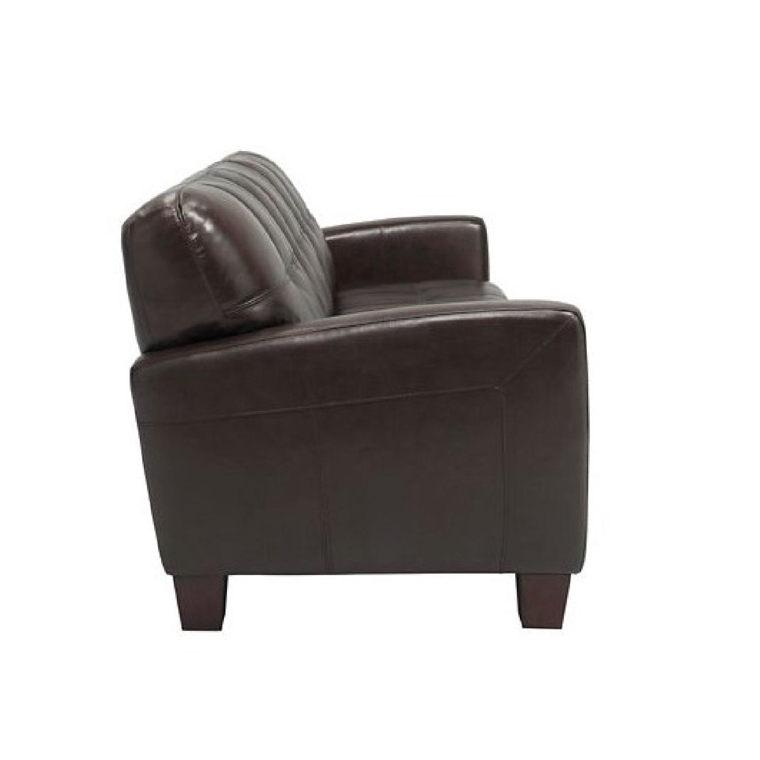 Raymour & Flanigan Gino Leather Sofa - image-3