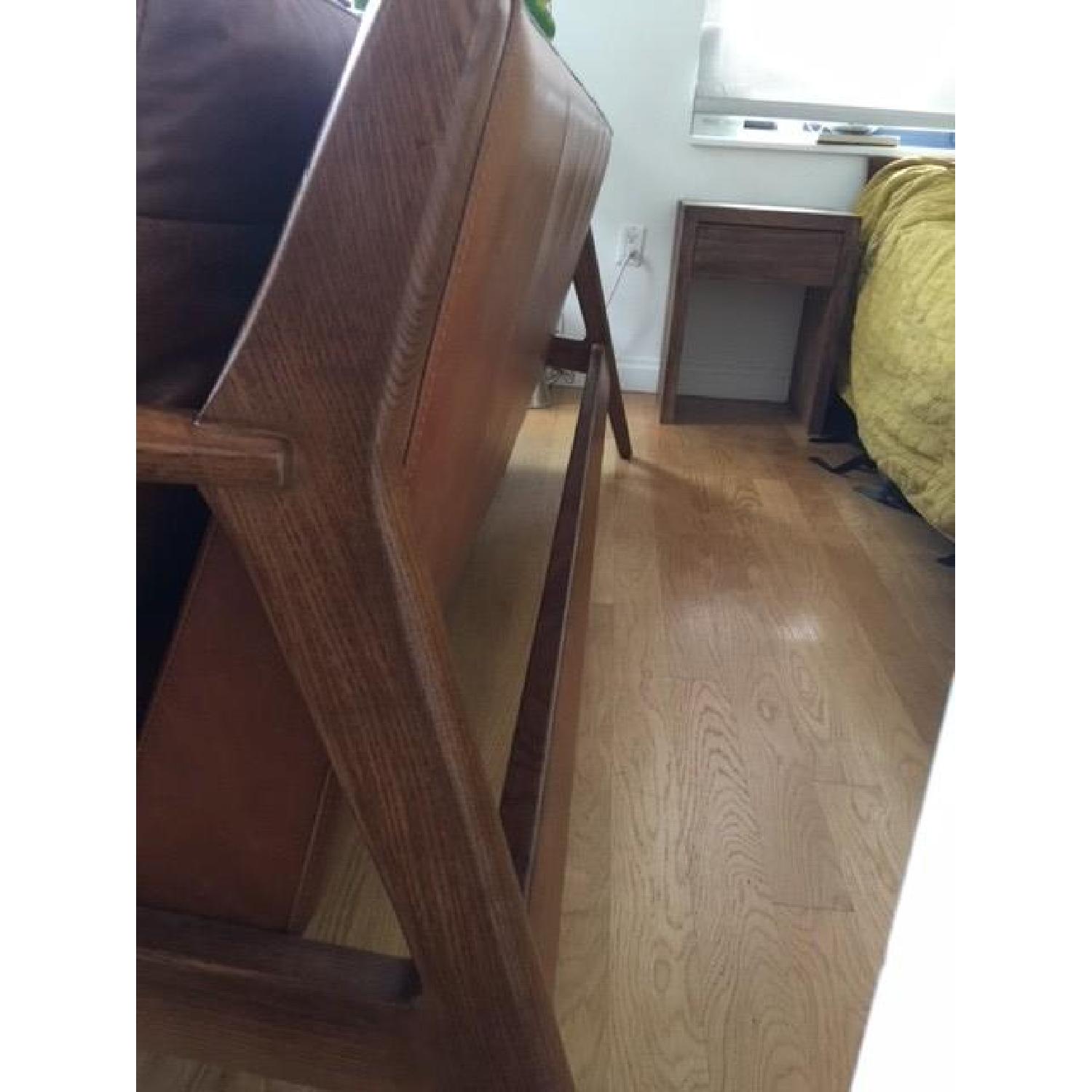 West Elm Mathias Mid-Century Wood Frame Leather Sofa - image-7