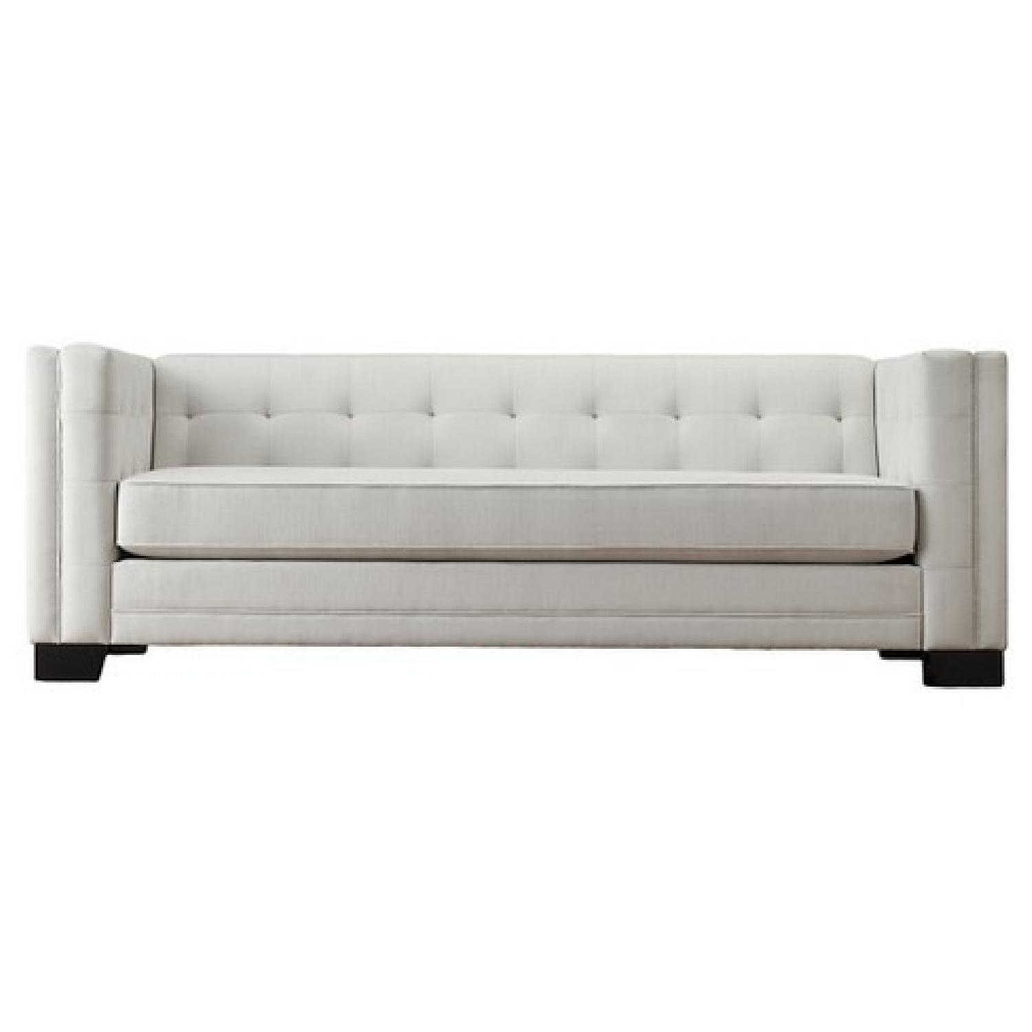 Inspire Q Flatiron Tufted Sofa in OffWhite AptDeco