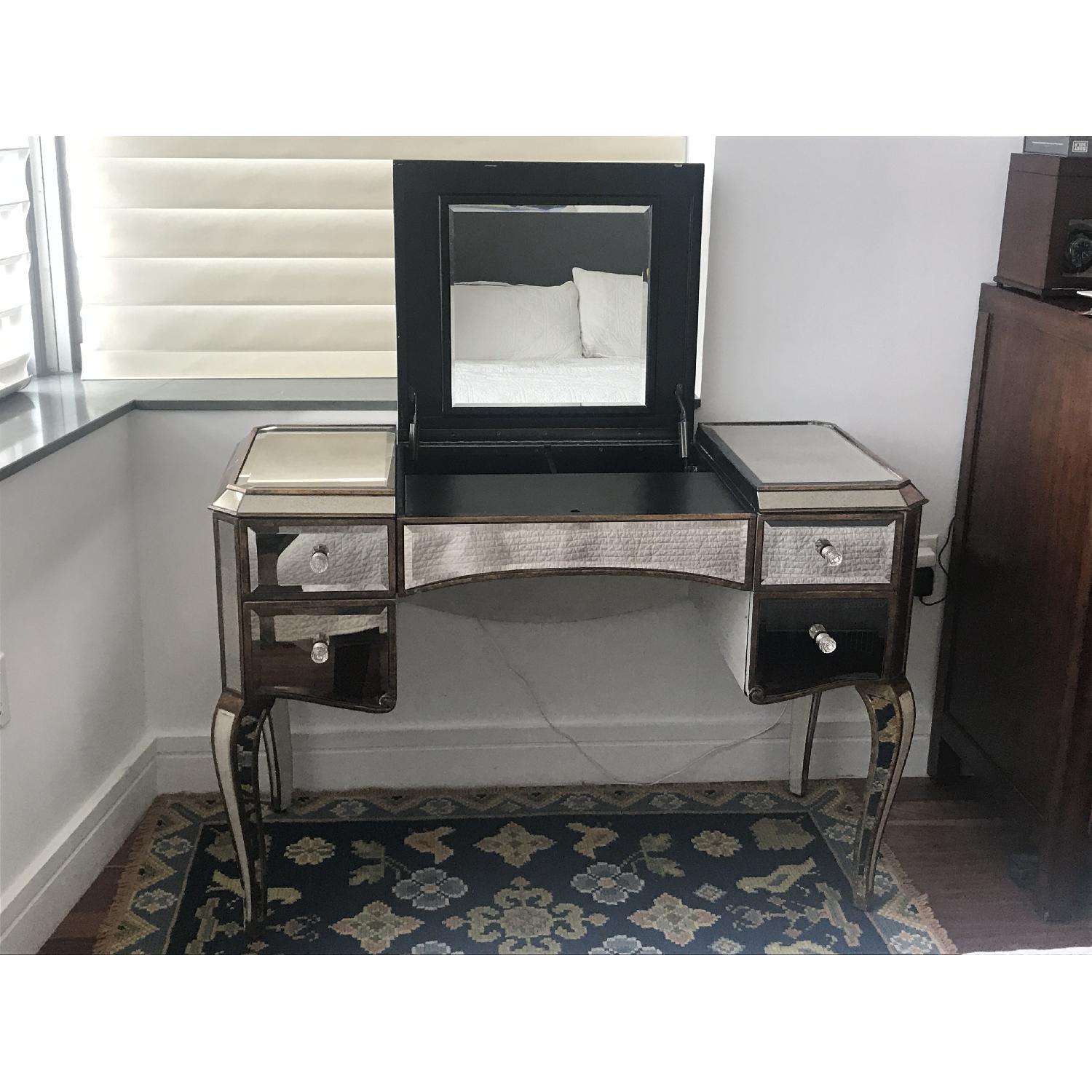 Horchow Claudia Mirrored Vanity/Desk - image-2