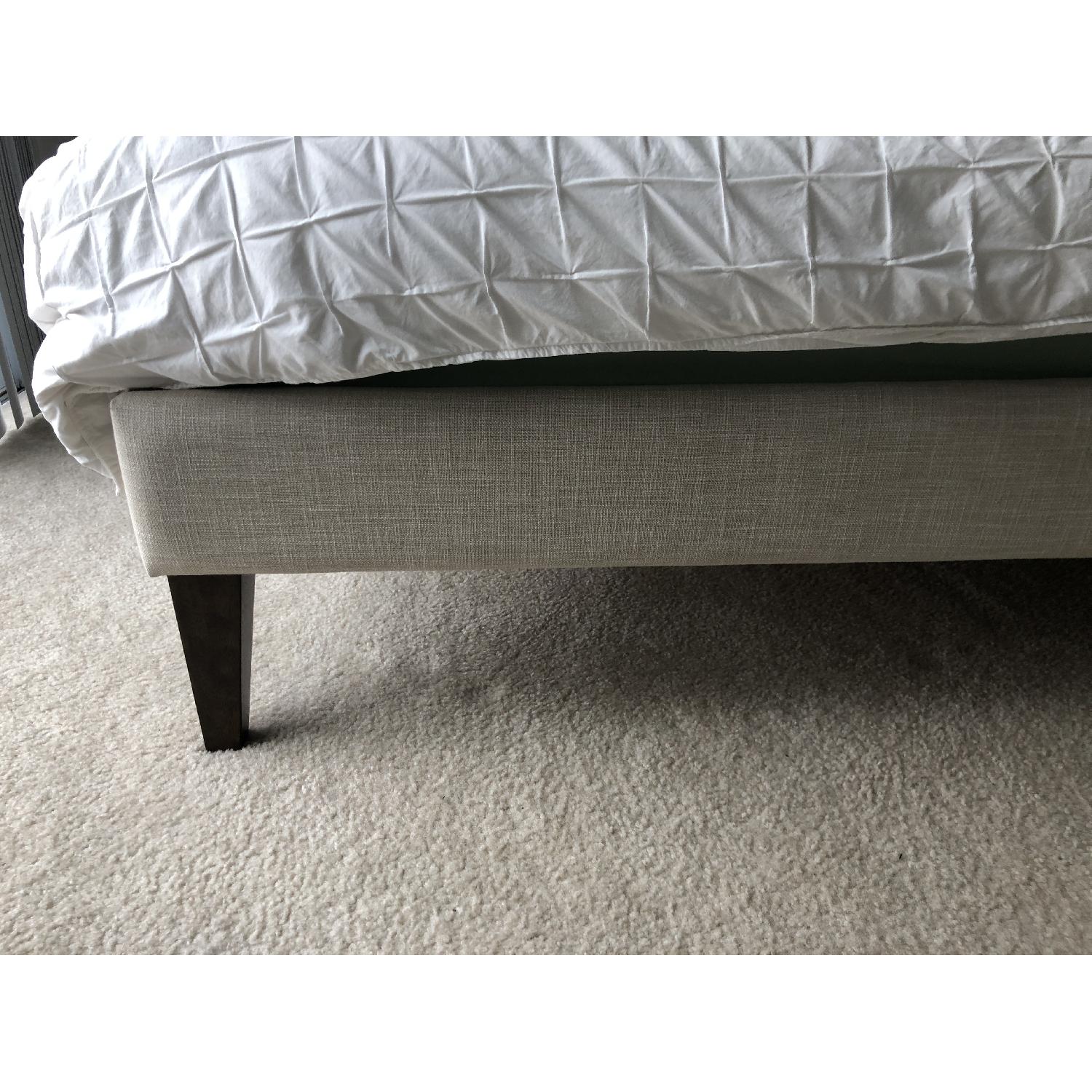 West Elm Narrow Leg Upholstered King Size Bed - image-1
