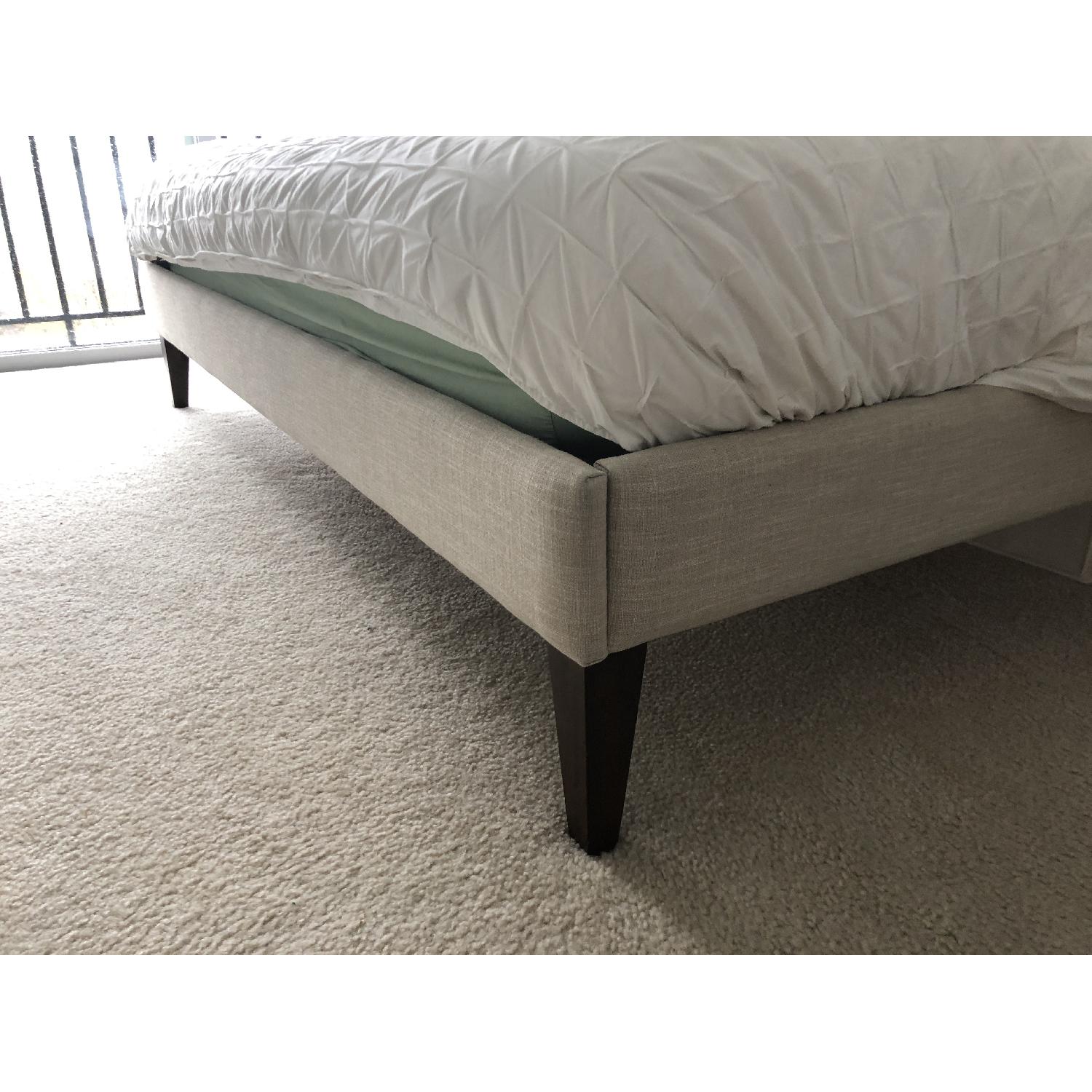 West Elm Narrow Leg Upholstered King Size Bed - image-2