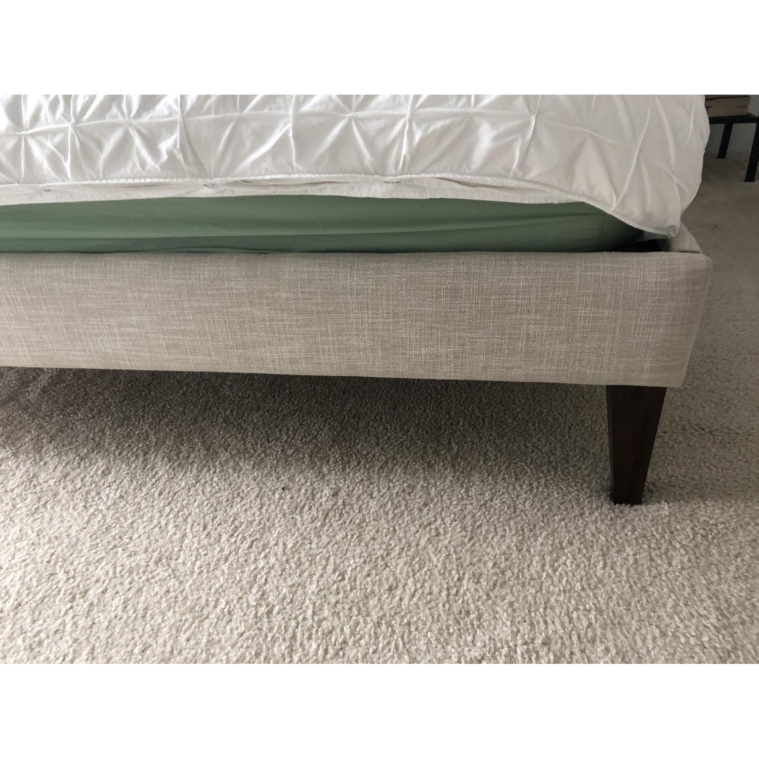 West Elm Narrow Leg Upholstered King Size Bed - image-3