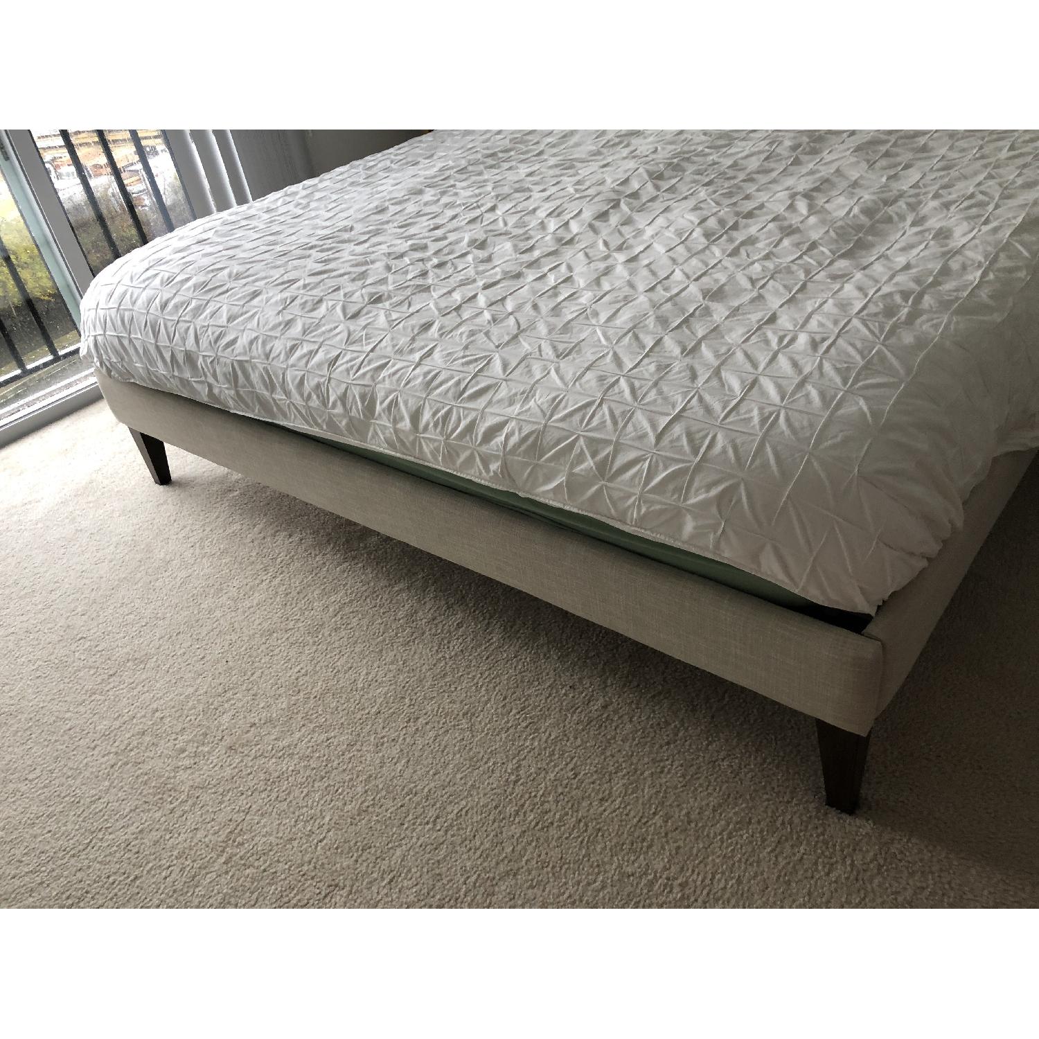 West Elm Narrow Leg Upholstered King Size Bed - image-4