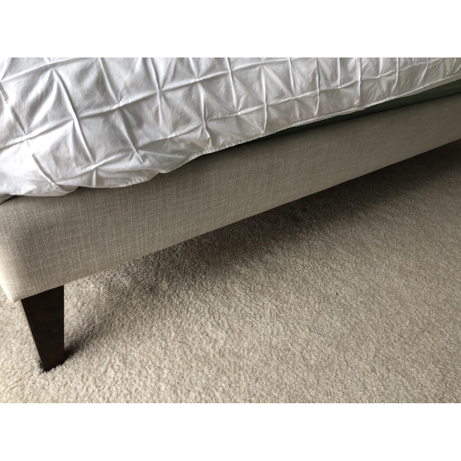 West Elm Narrow Leg Upholstered King Size Bed - image-5