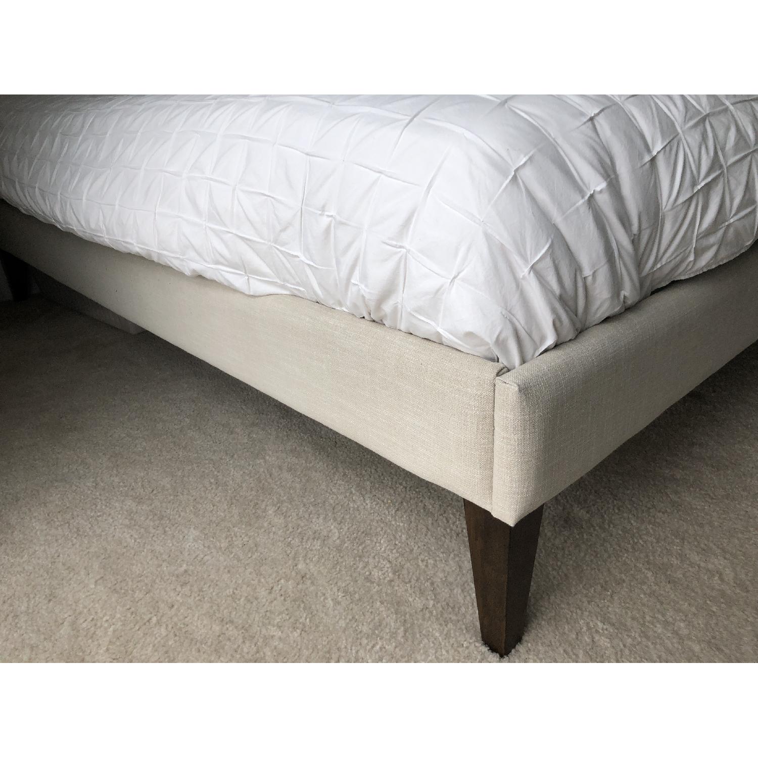 West Elm Narrow Leg Upholstered King Size Bed - image-6