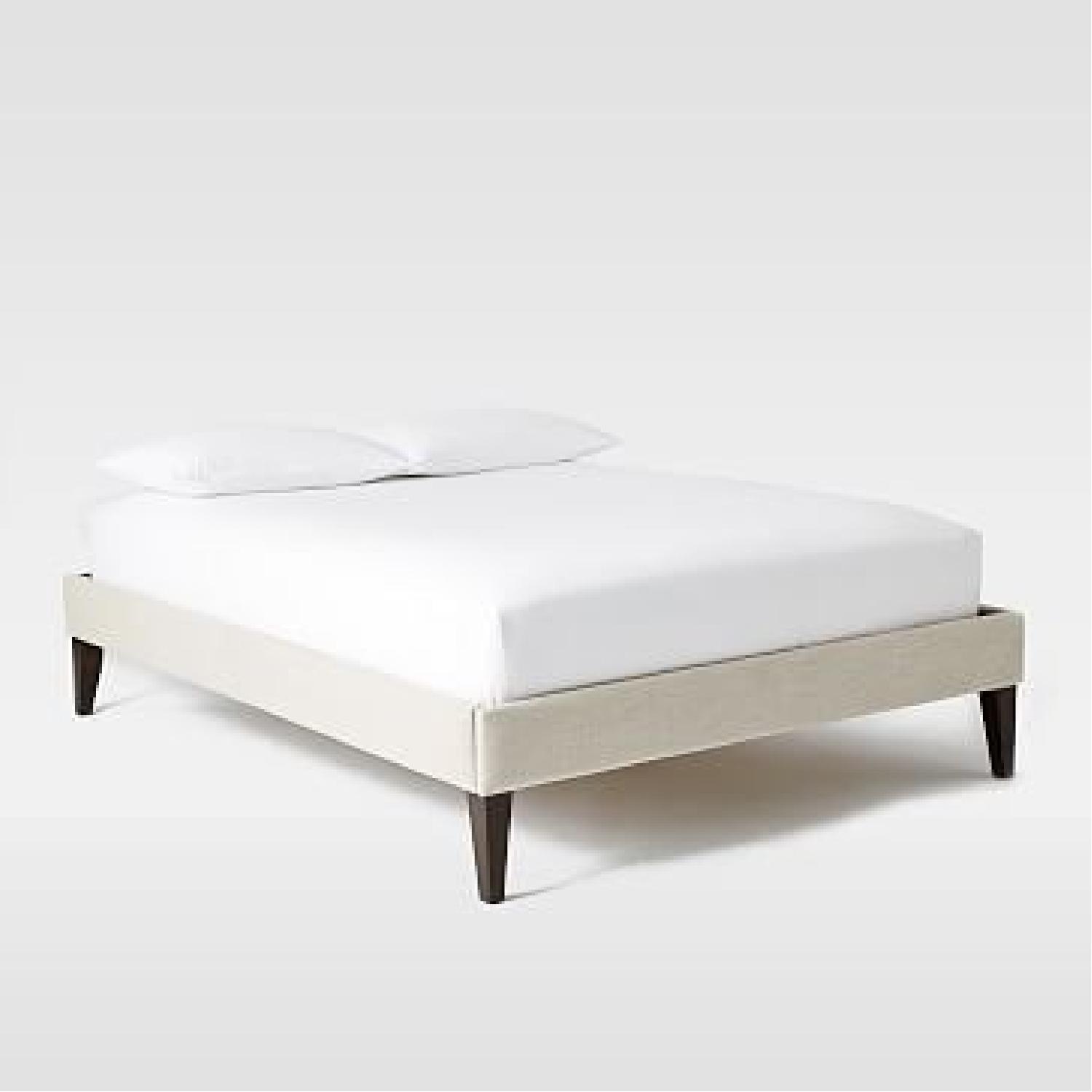 West Elm Narrow Leg Upholstered King Size Bed - image-7