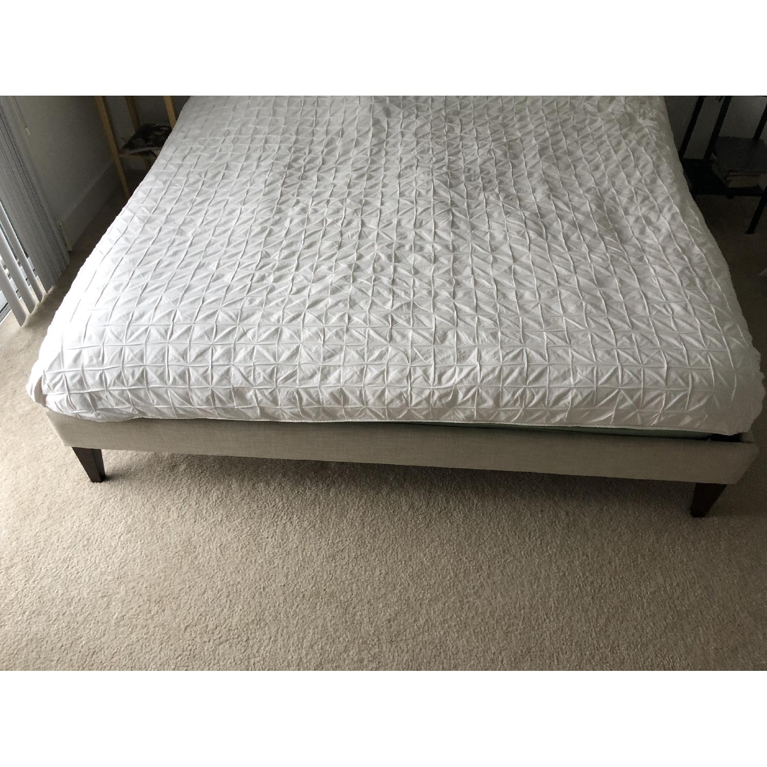 West Elm Narrow Leg Upholstered King Size Bed - image-8