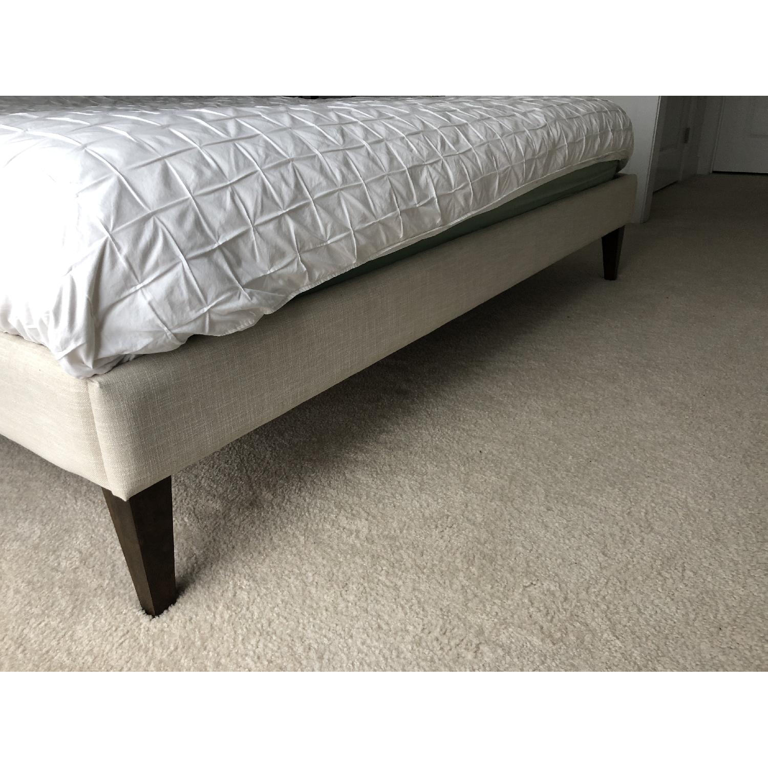 West Elm Narrow Leg Upholstered King Size Bed - image-9