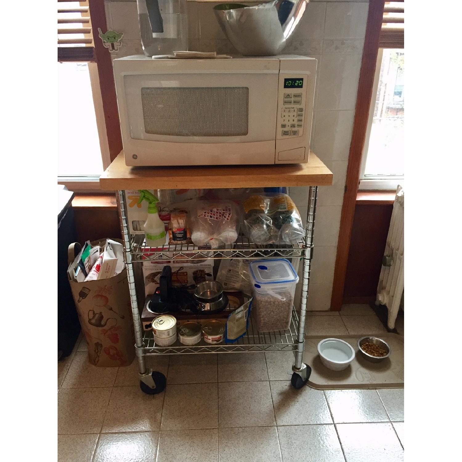 Butcher Block Microwave Cart - image-4