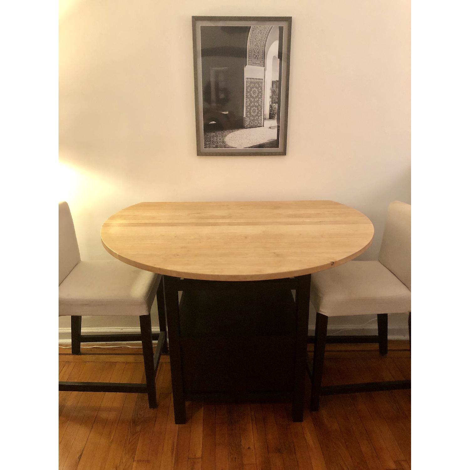 Crate & Barrel Bar/Counter Height Table w/ 4 Chairs - image-2