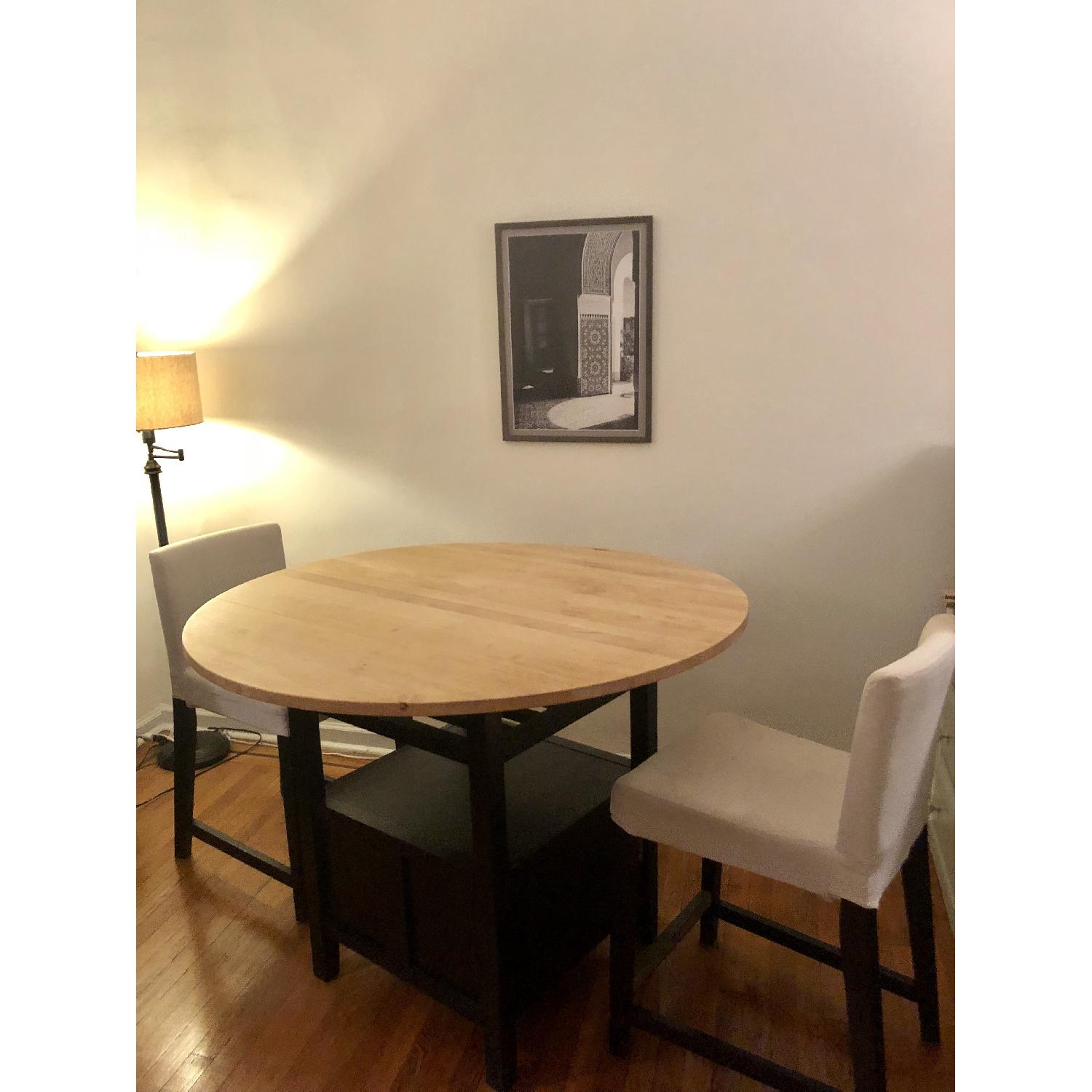 Crate & Barrel Bar/Counter Height Table w/ 4 Chairs - image-3