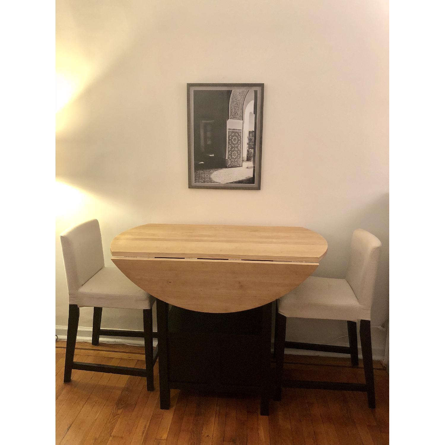 Crate & Barrel Bar/Counter Height Table w/ 4 Chairs - image-4