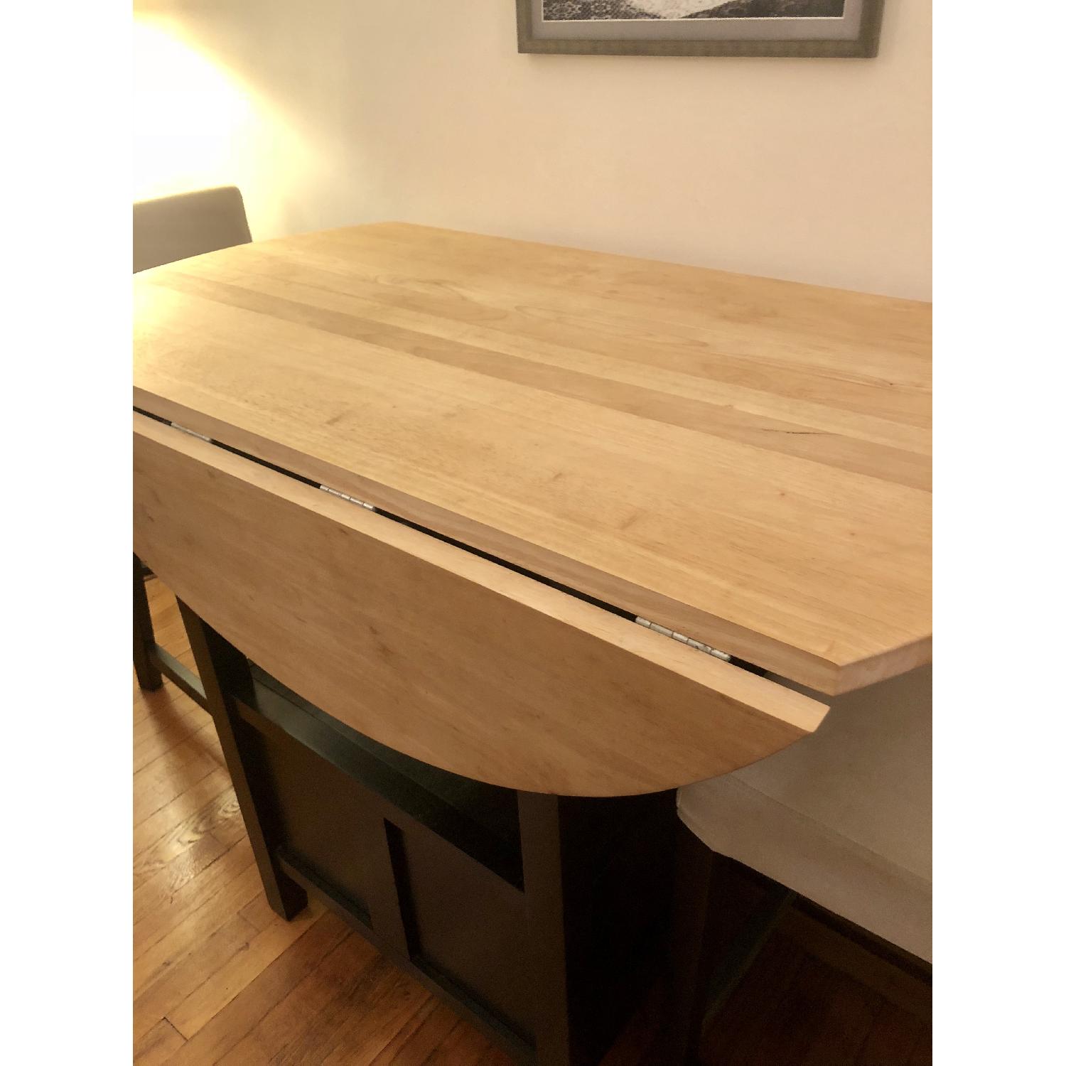 Crate & Barrel Bar/Counter Height Table w/ 4 Chairs - image-5