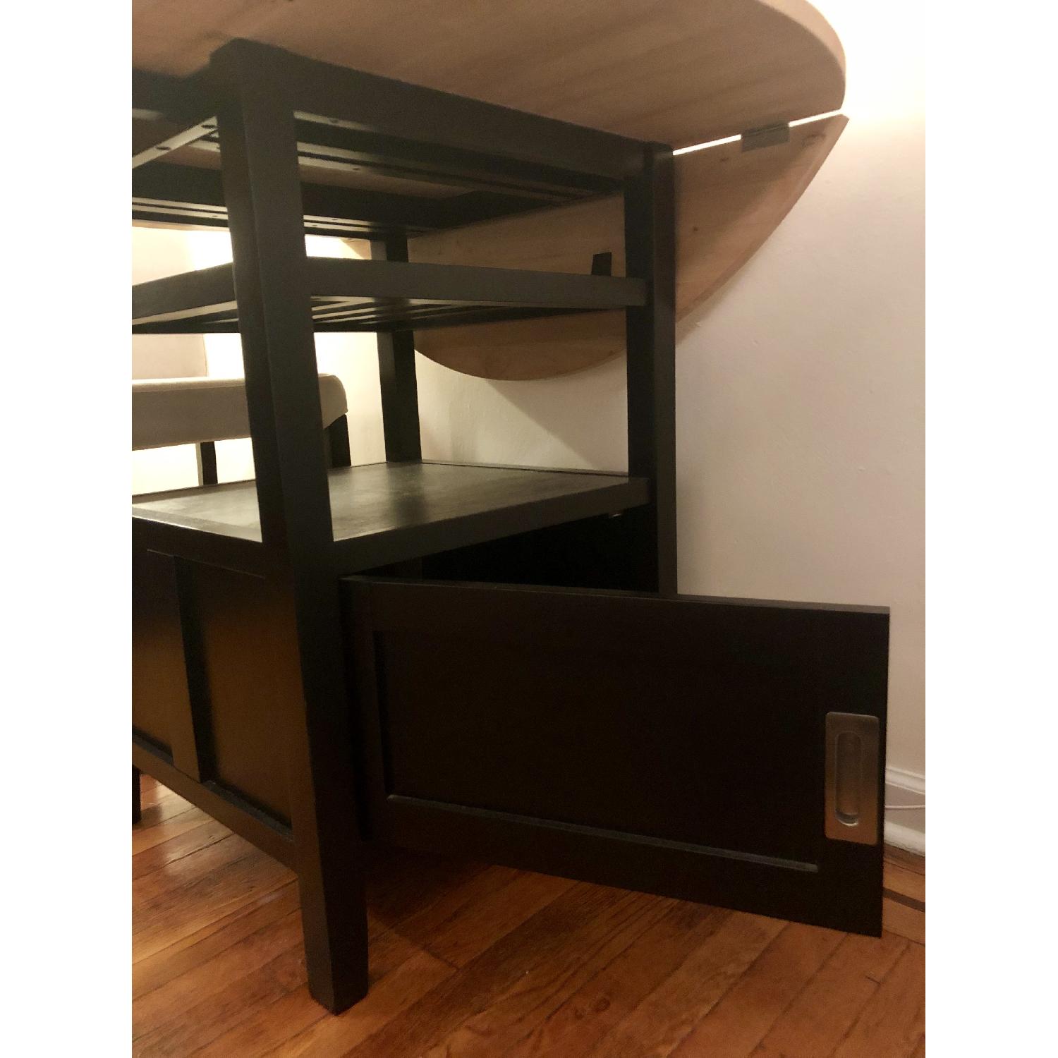 Crate & Barrel Bar/Counter Height Table w/ 4 Chairs - image-6