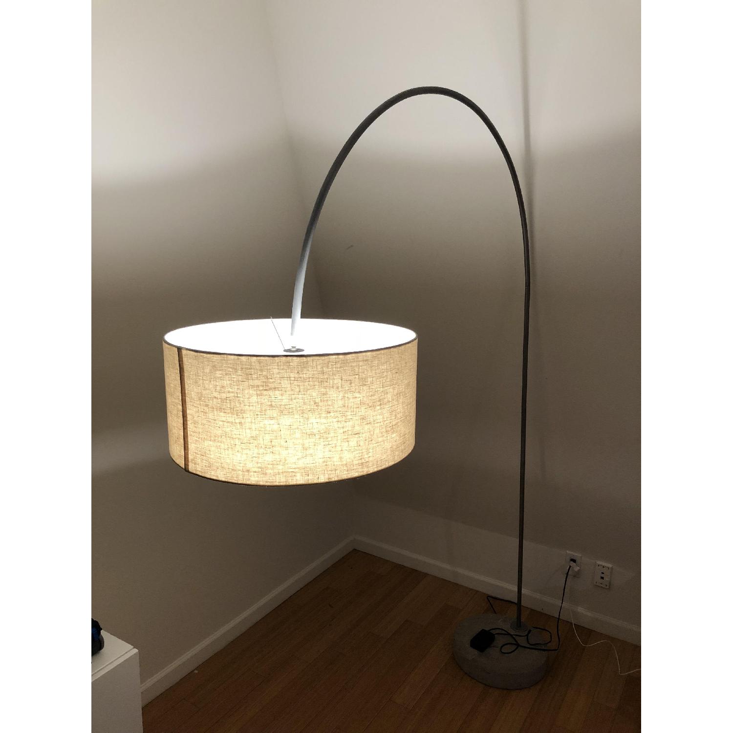 CB2 Dimmable Arching Floor Lamp w/ Concrete Base - image-2