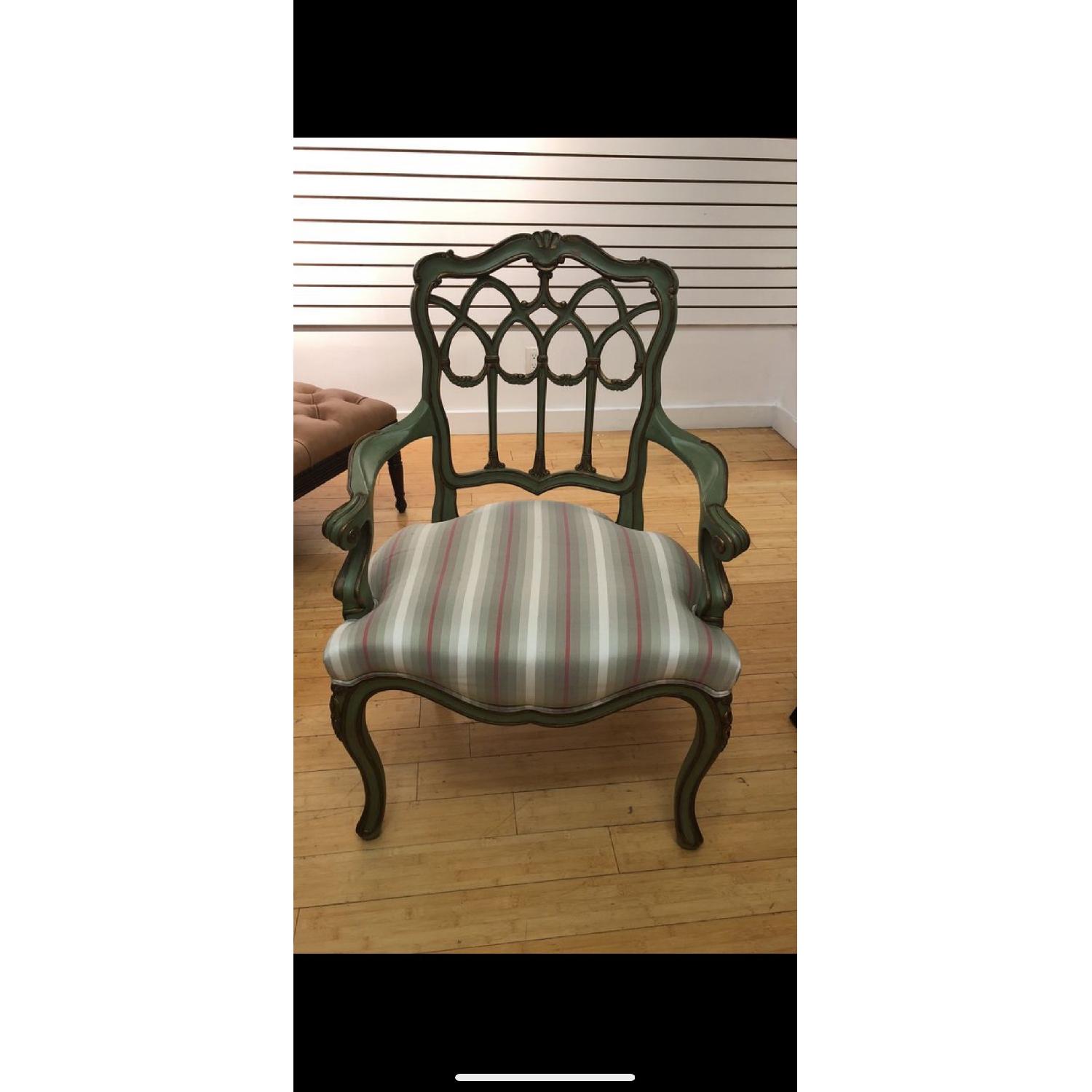 Theodore Alexander Vintage Style Armchair w/ Fabric Seat - image-1