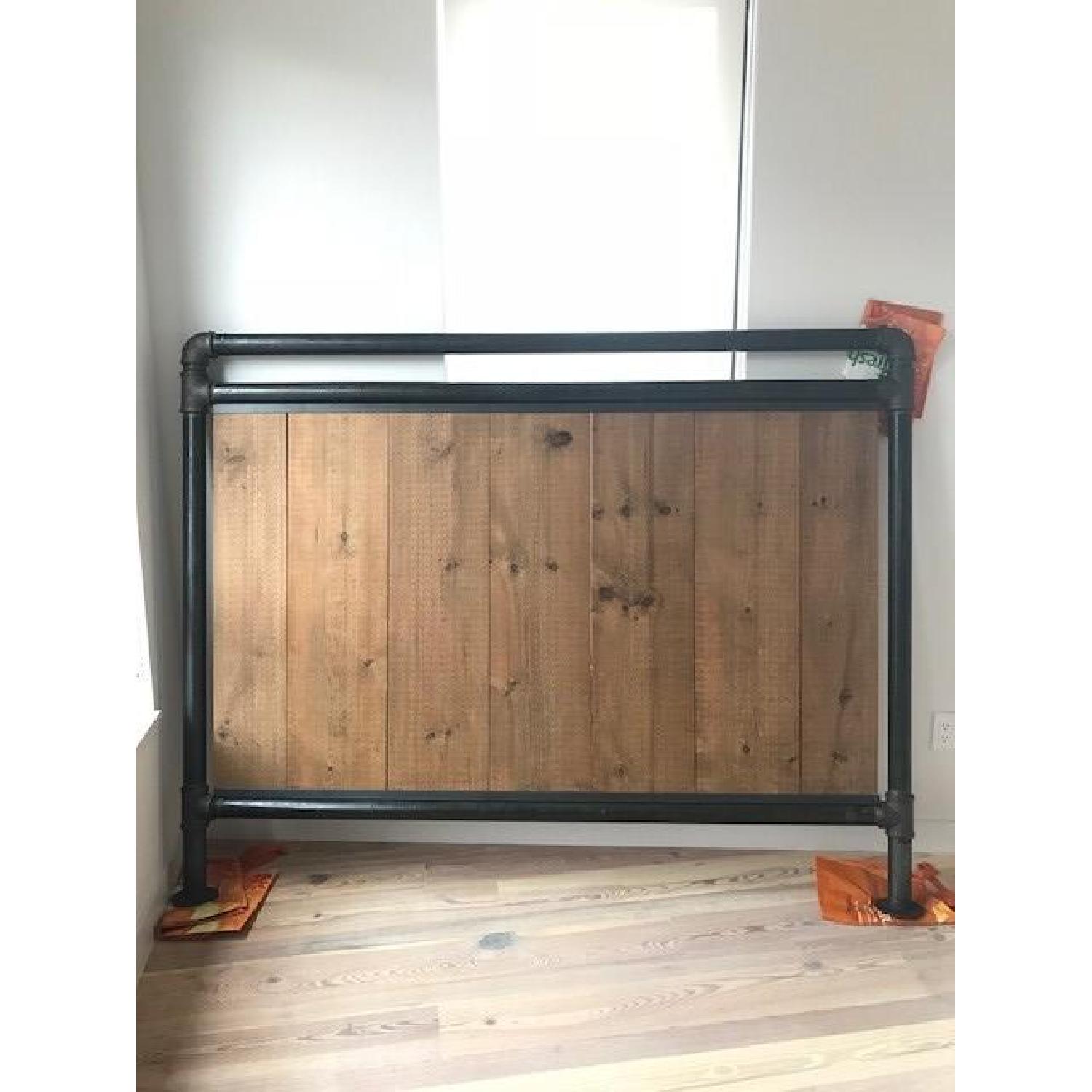 Handcrafted Wood & Metal King Headboard - image-1