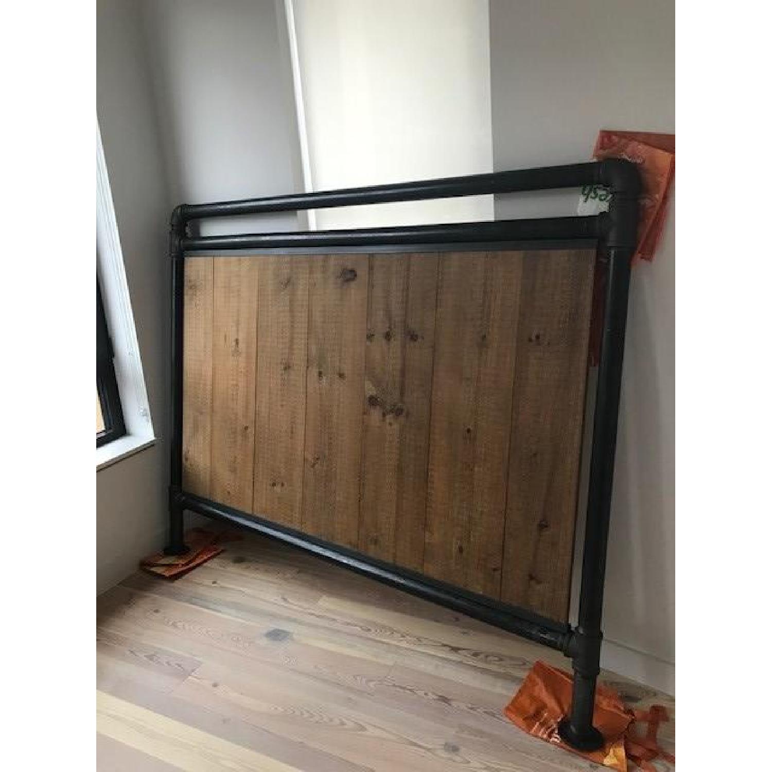 Handcrafted Wood & Metal King Headboard - image-2