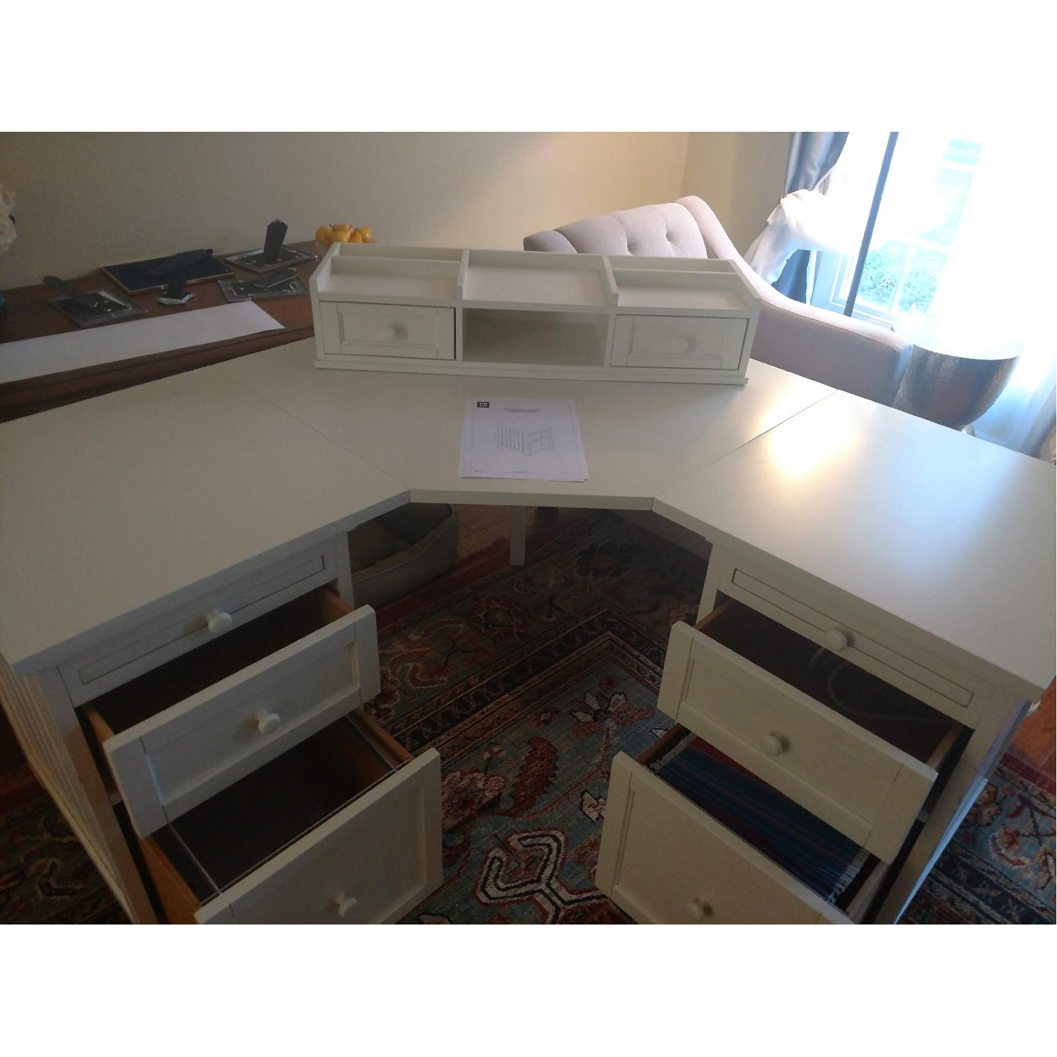 Pottery Barn Beadboard Smart Corner Desk - image-3