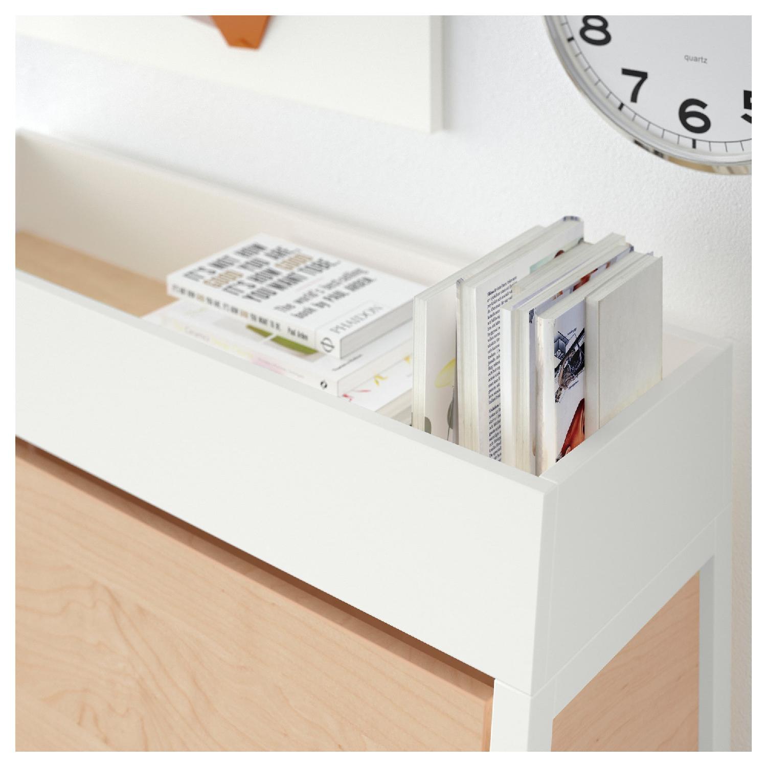 Ikea White & Birch Secretary Desk - image-1