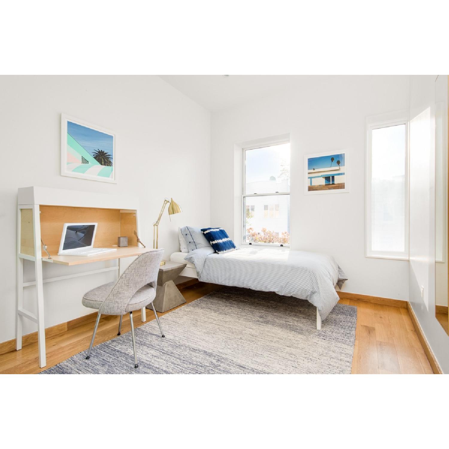 Ikea White & Birch Secretary Desk - image-3