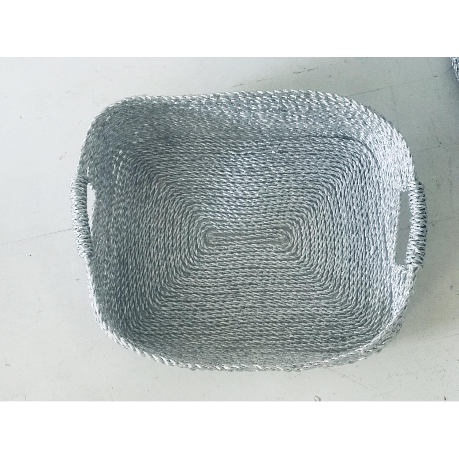 West Elm Metallic Woven Baskets - image-3