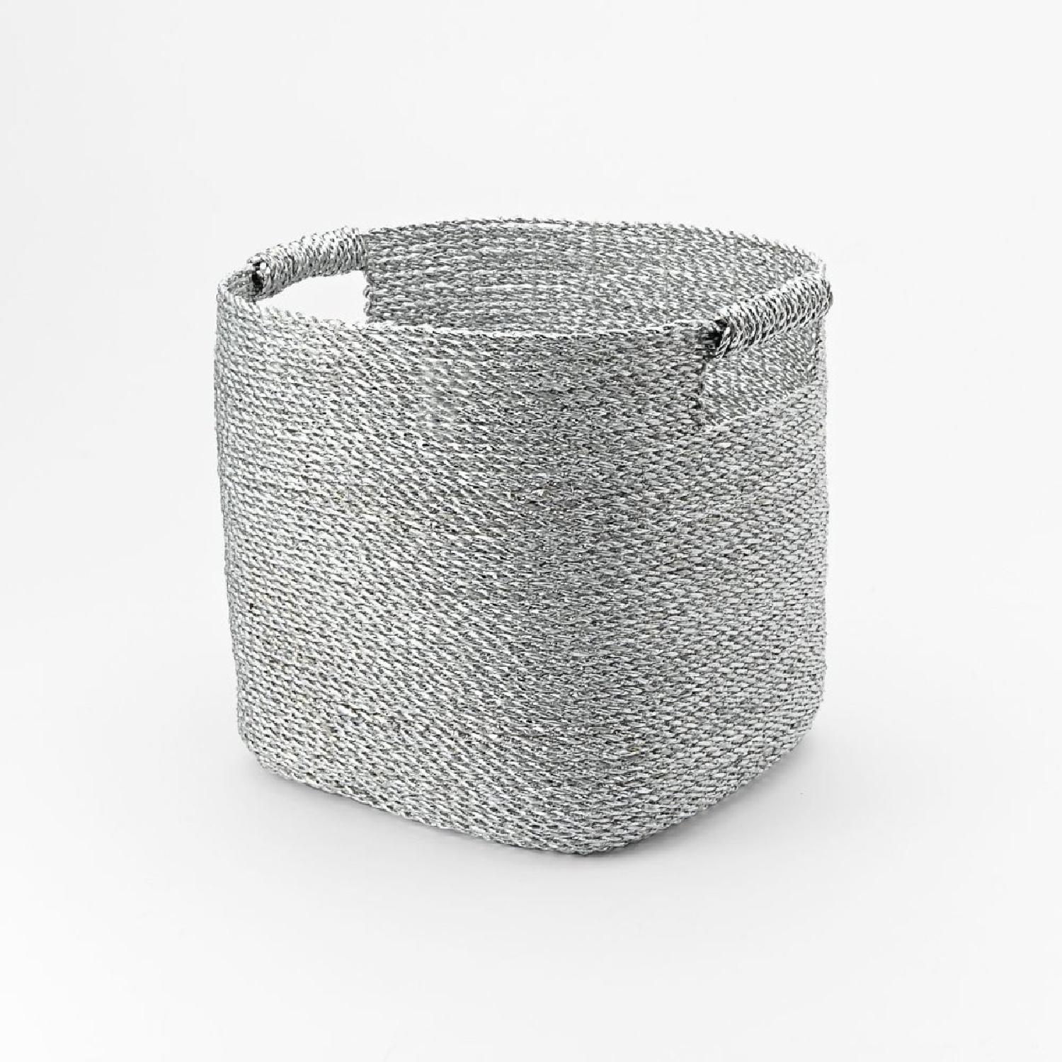 West Elm Metallic Woven Baskets - image-6