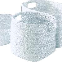 West Elm Metallic Woven Baskets