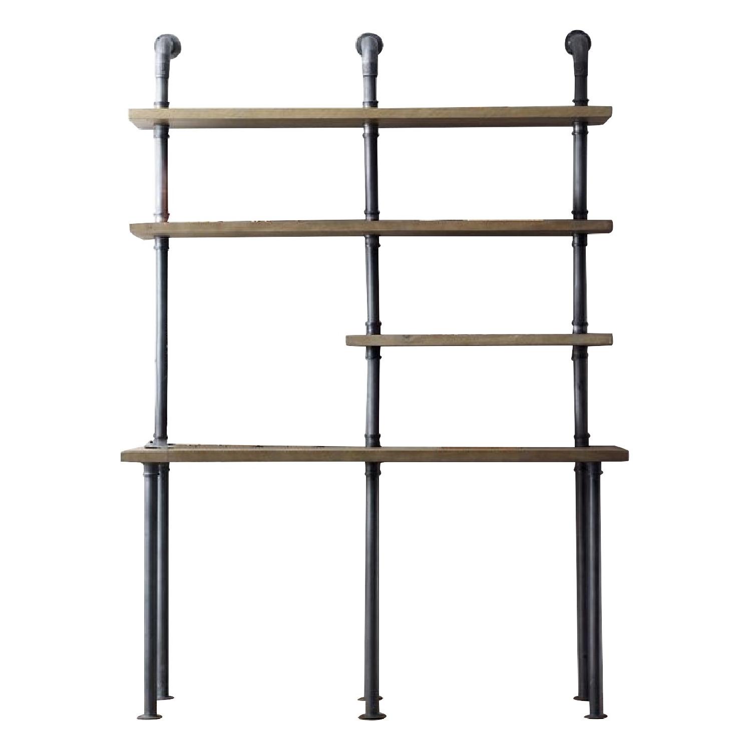 Restoration Hardware Industrial Pipe Single Desk & Shelving - image-0