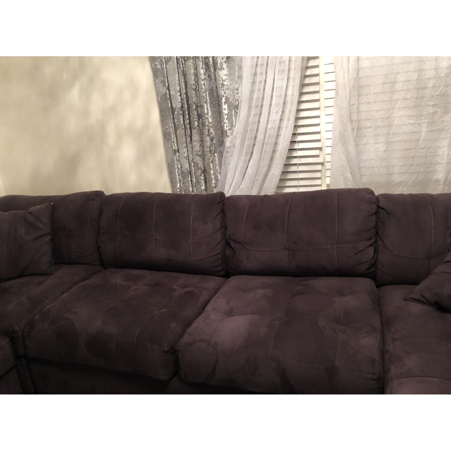 Raymour & Flanigan Metropolis 4 Piece Sectional Sofa - image-5
