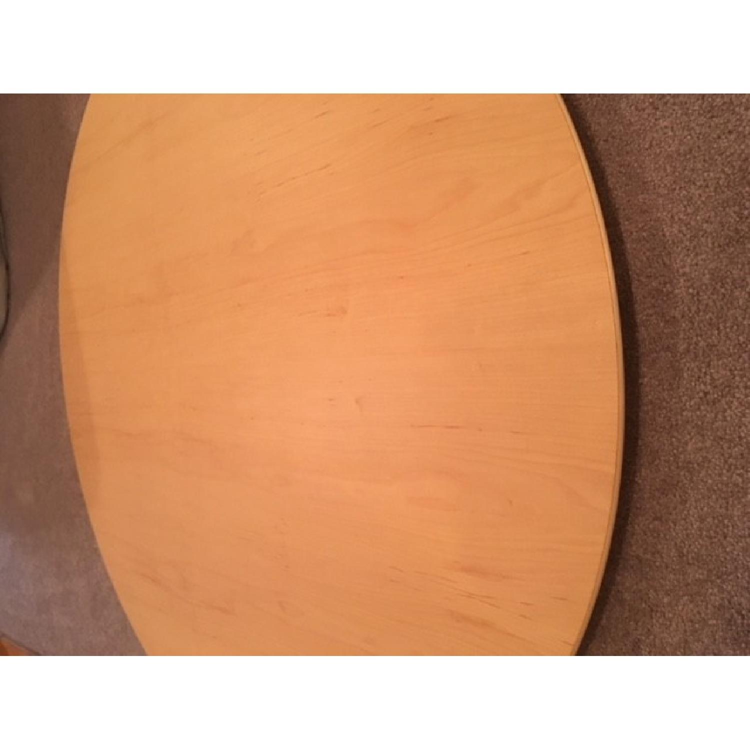 Mid Century Modern Round Maple Dining Table - image-2