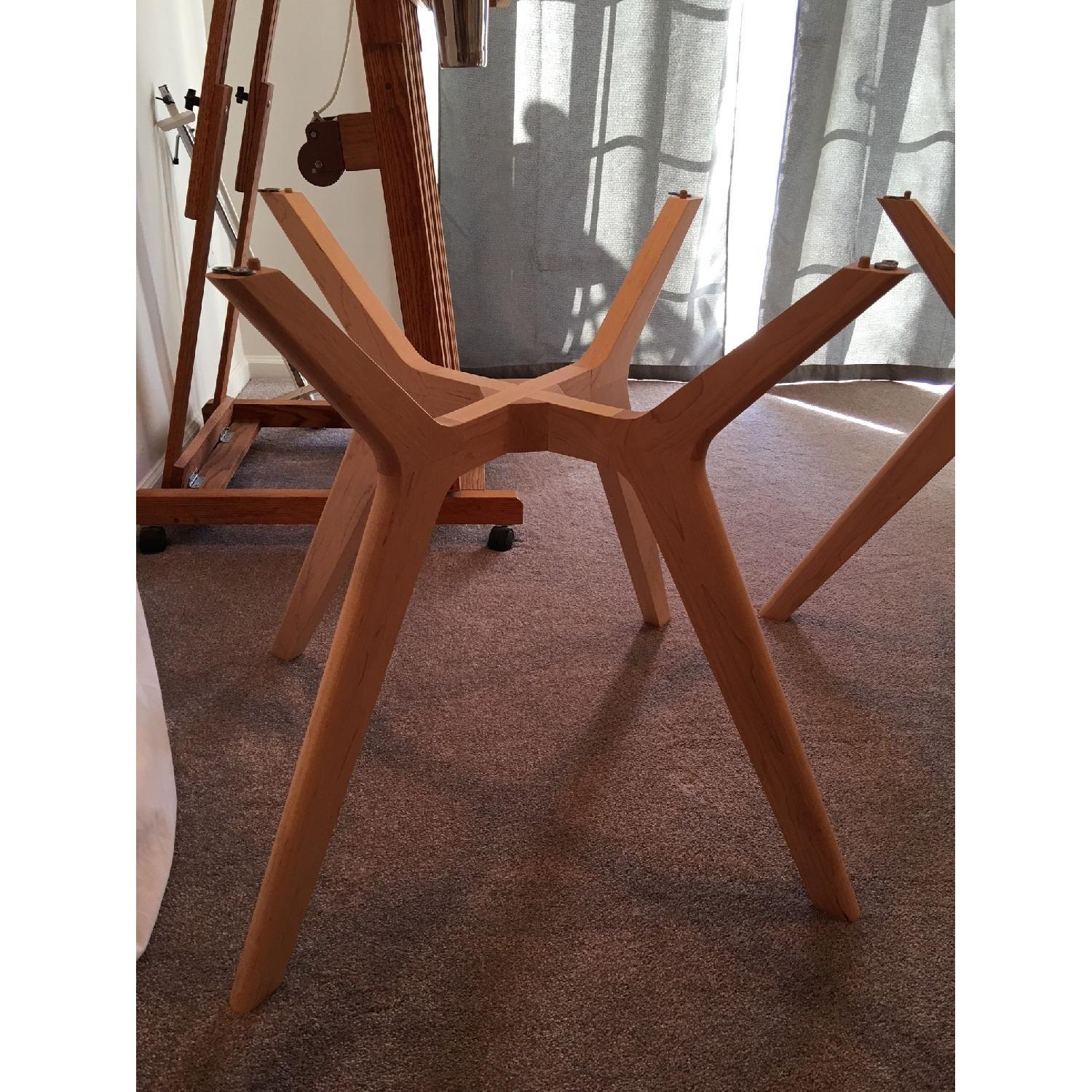 Mid Century Modern Round Maple Dining Table - image-4