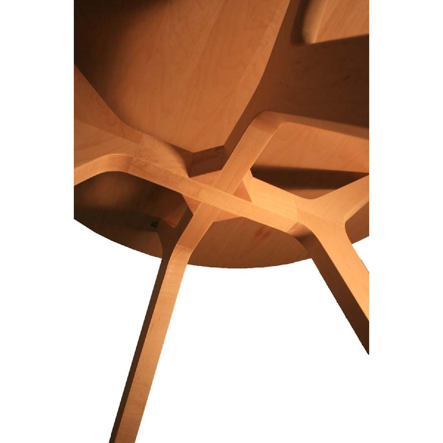 Mid Century Modern Round Maple Dining Table - image-5