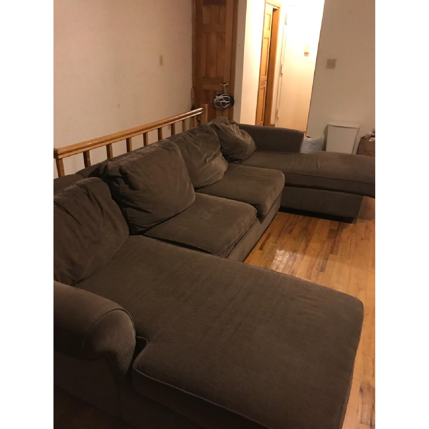 Raymour & Flanigan 3 Piece Chaise Sectional Sofa - image-2